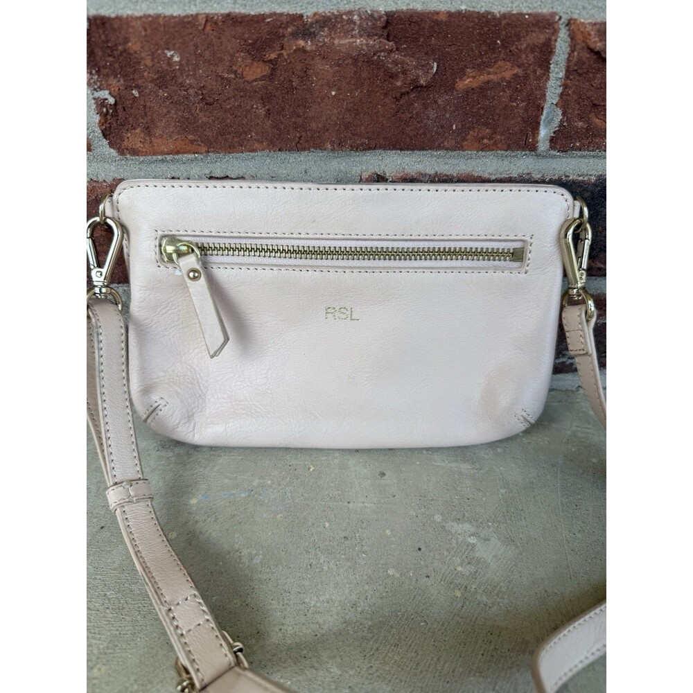 Mark and Graham Purse Crossbody Leather Shoulder Bag Beige